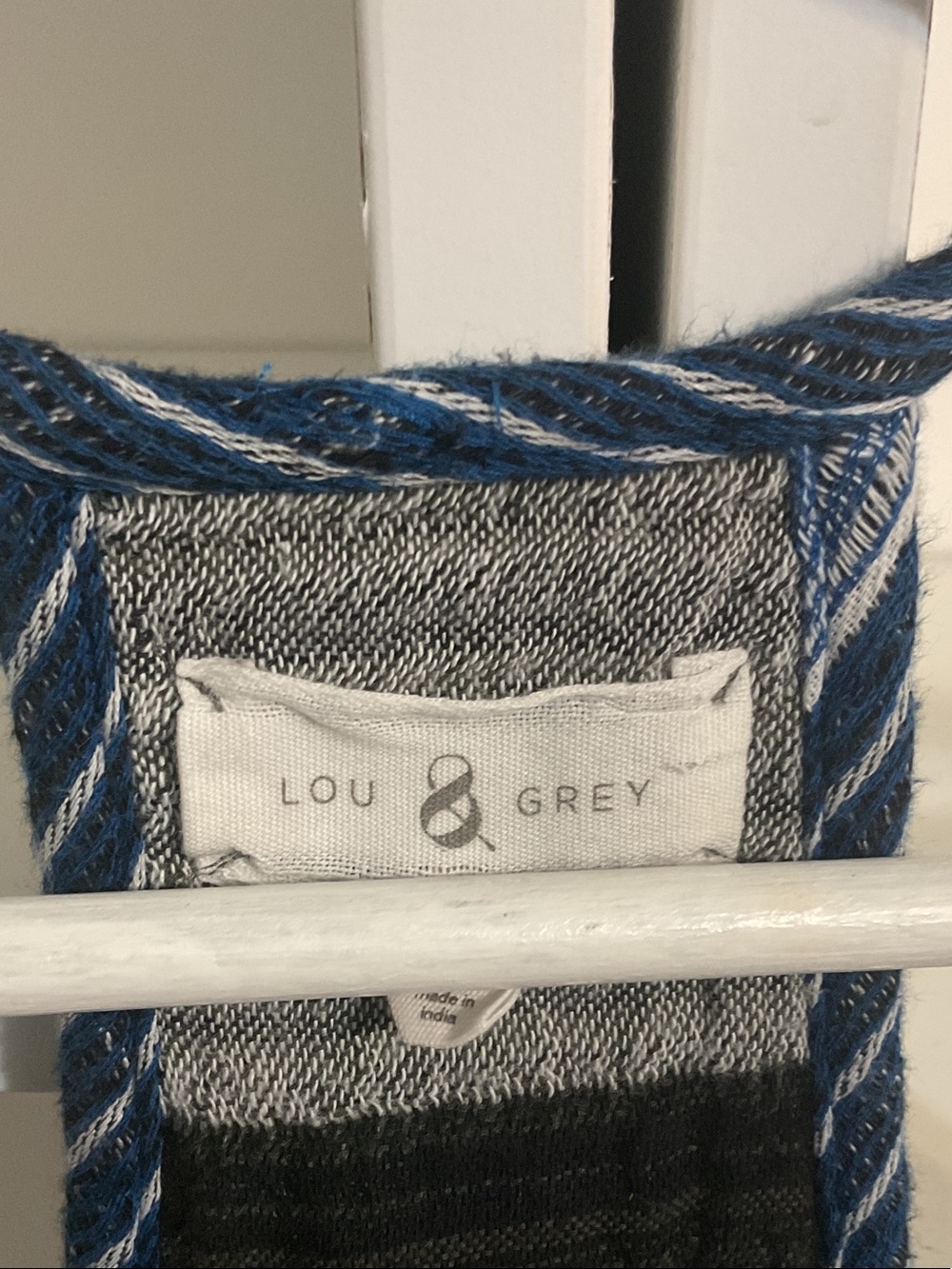 Lou & Grey Navy and White Striped Drawstring Romper - Picture 9 of 11